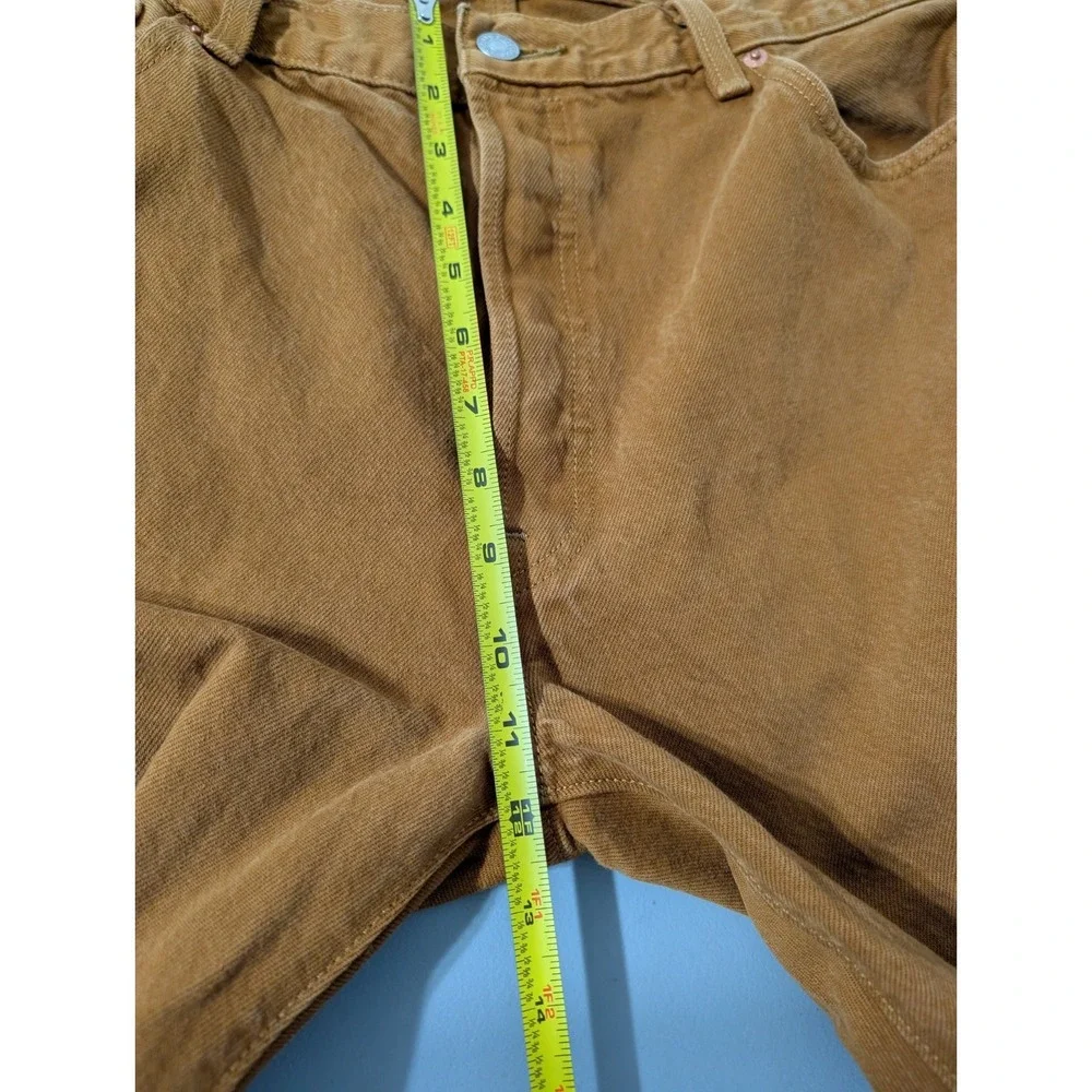 Levi's 501 Mens Denim Jeans Size 36x29 Button Fly Straight‎ Leg Khaki